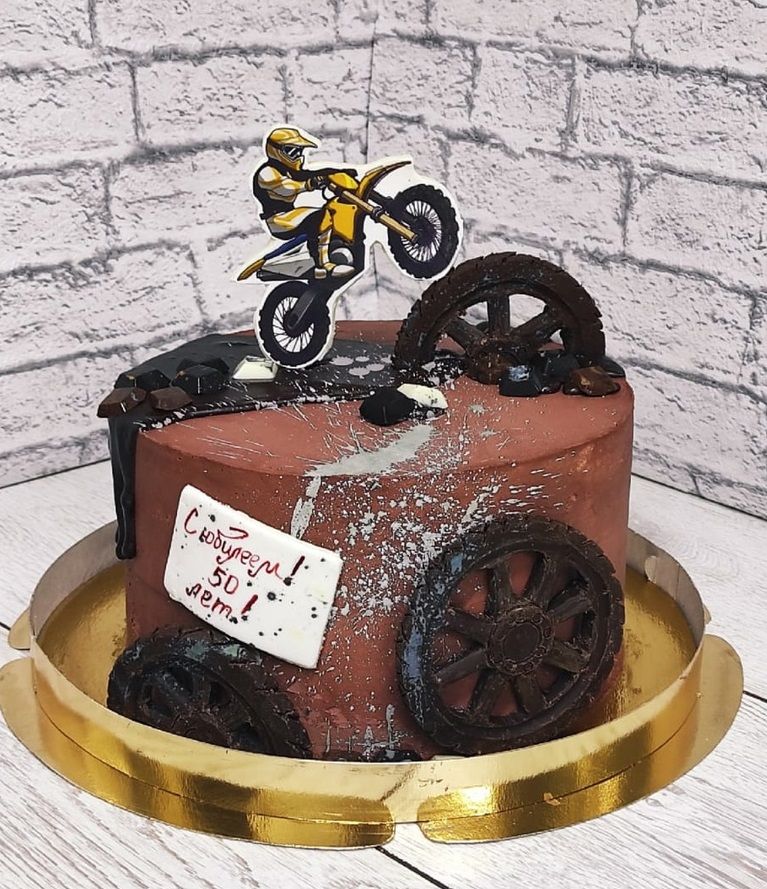Торт с мотоциклистом 6